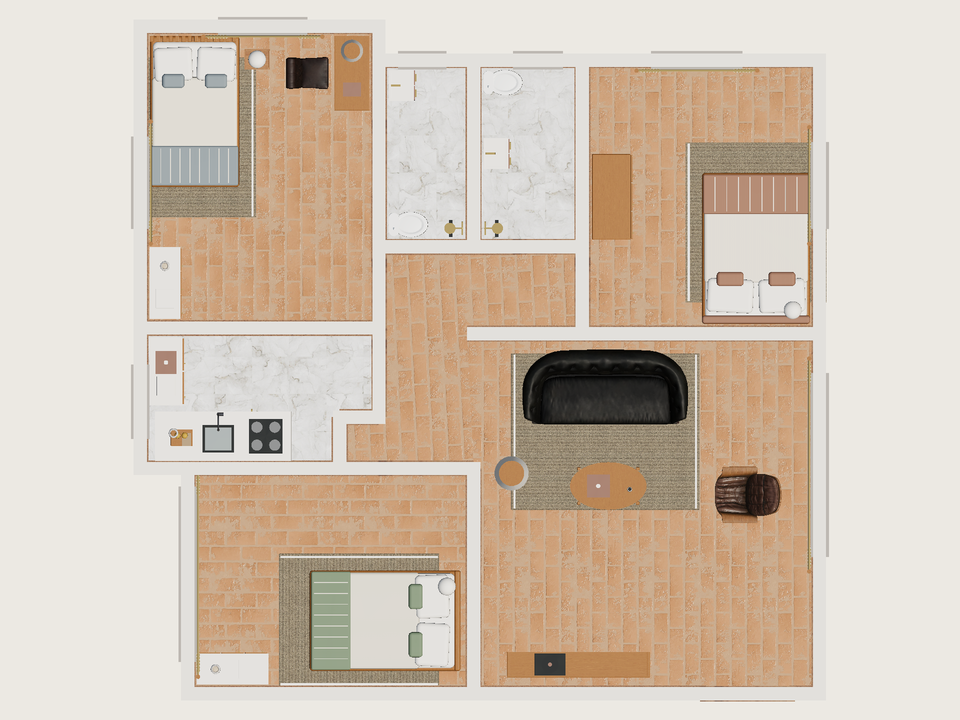 Plano · Con muebles