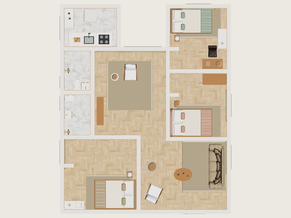 Plano · Con muebles