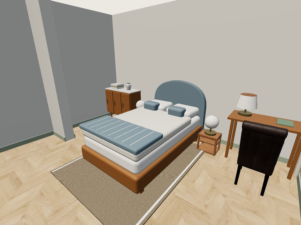 Room 3 (furnished) · Con muebles