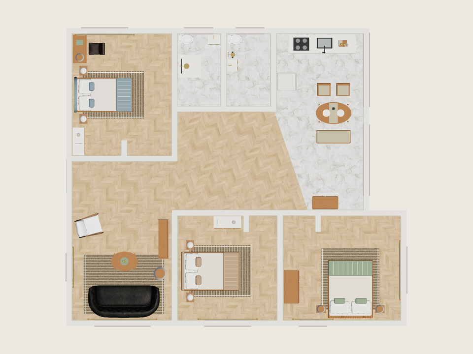 Plano · Con muebles