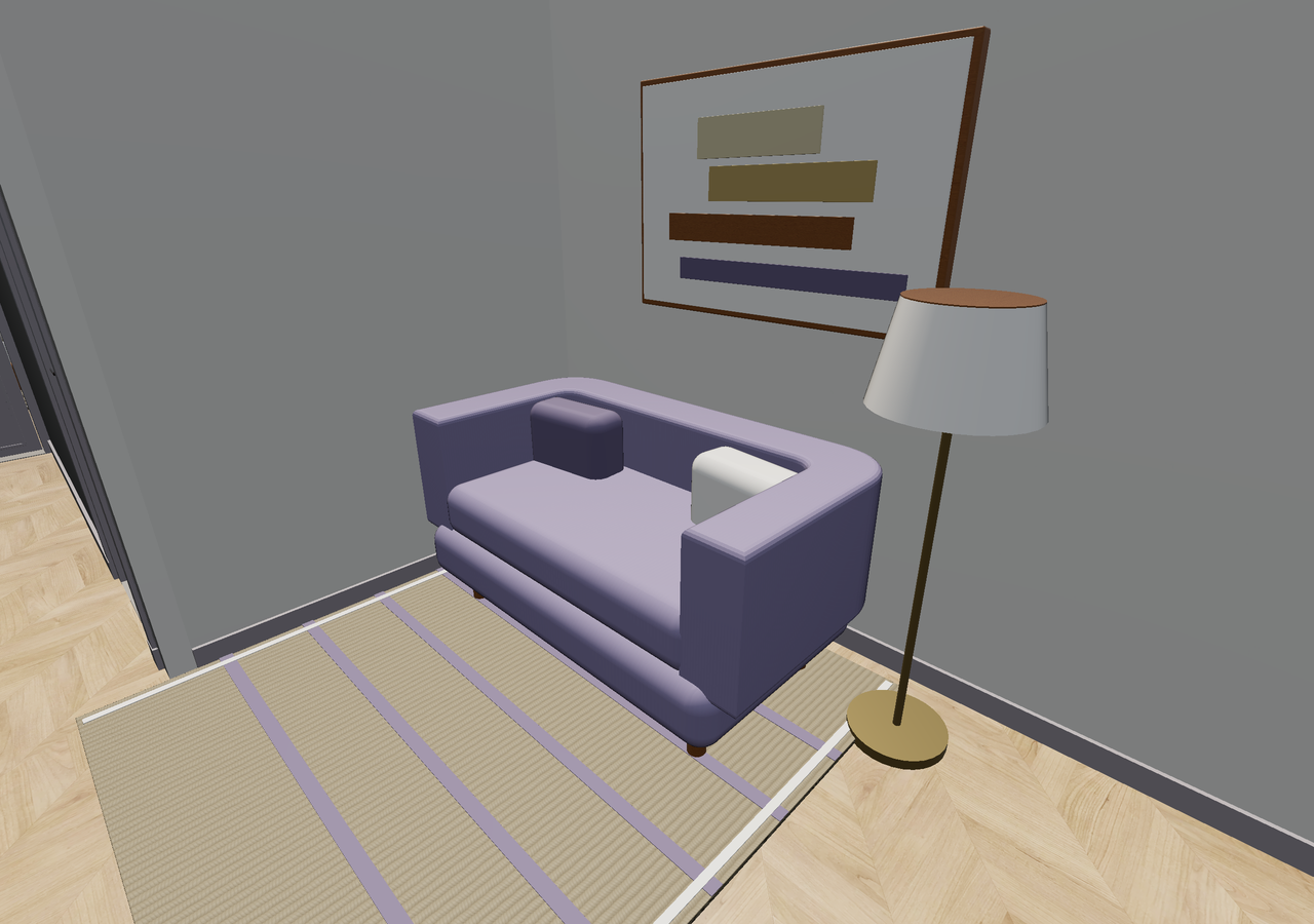 Room 1 (furnished) · Con muebles