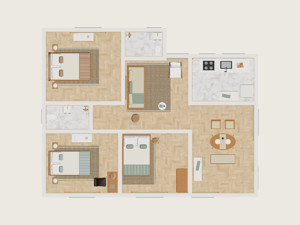 Plano · Con muebles