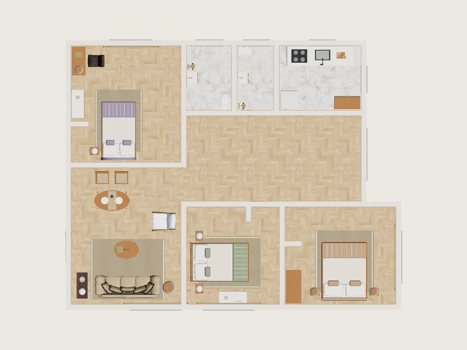 Plano · Con muebles