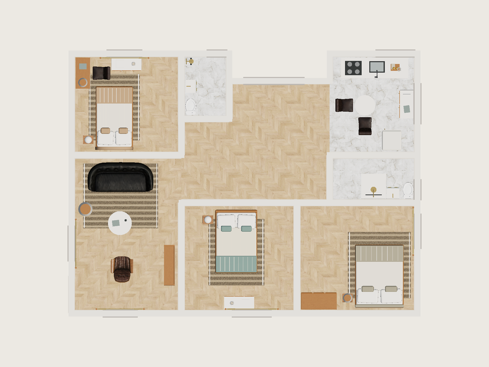 Plano · Con muebles