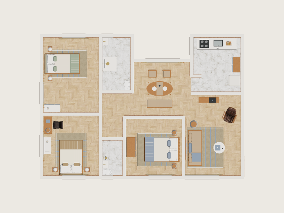 Plano · Con muebles
