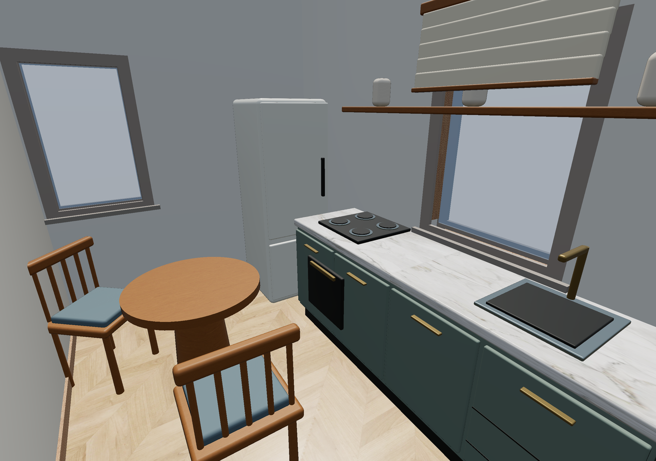 Room 1 (furnished) · Con muebles