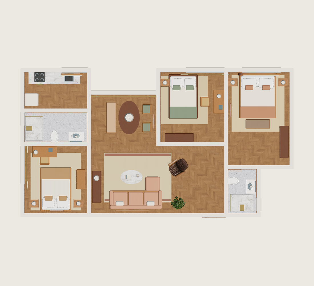 Plano · Con muebles