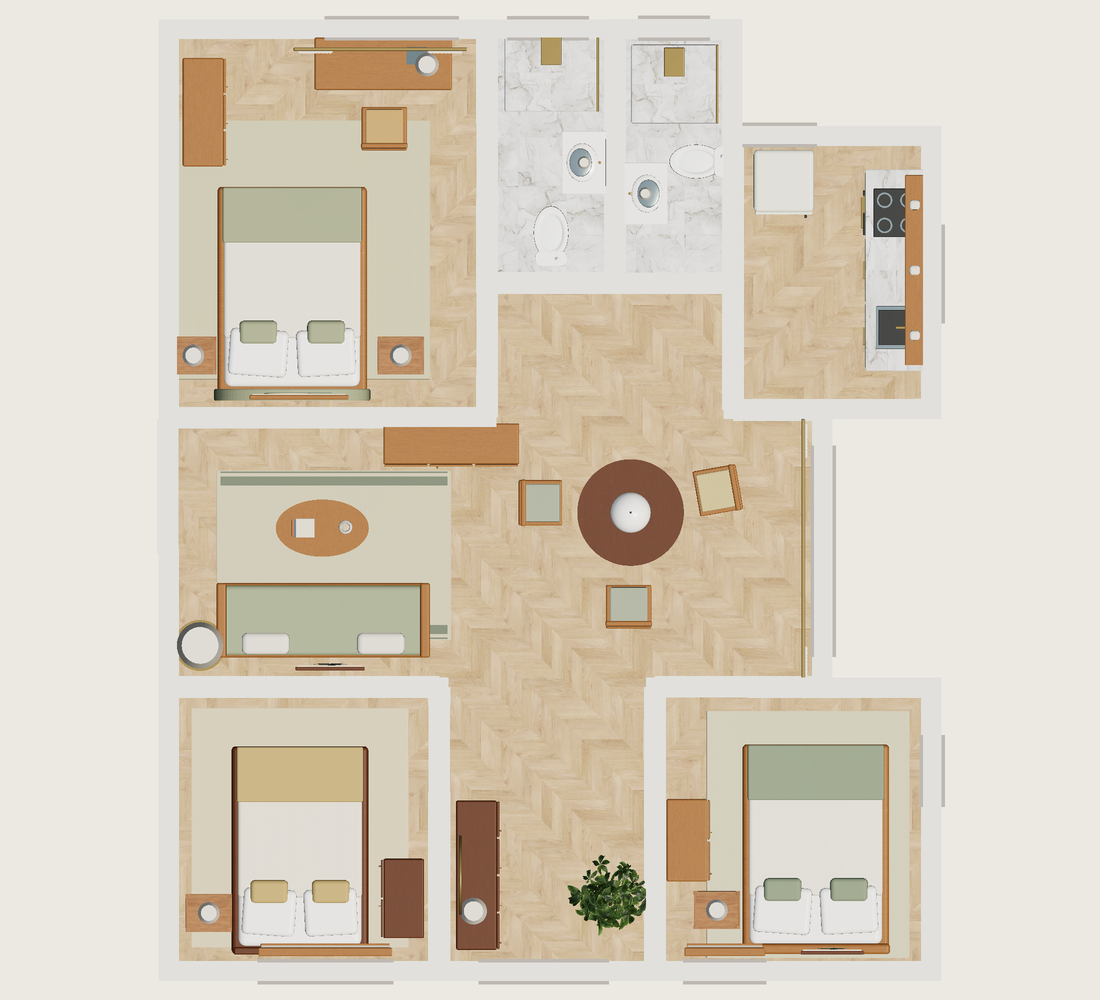 Plano · Con muebles
