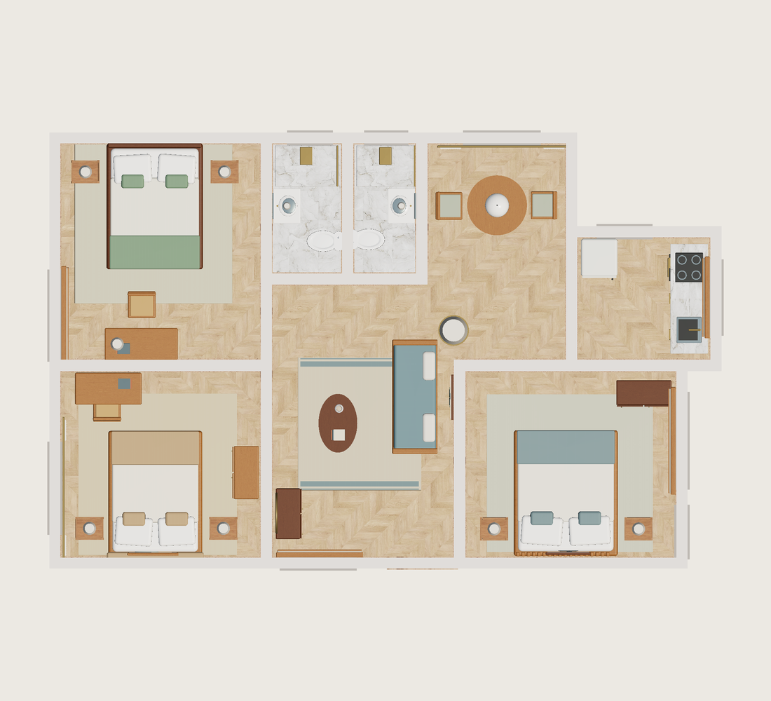 Plano · Con muebles