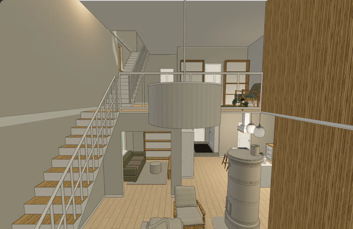 Scandinavian style at the same living-room camera