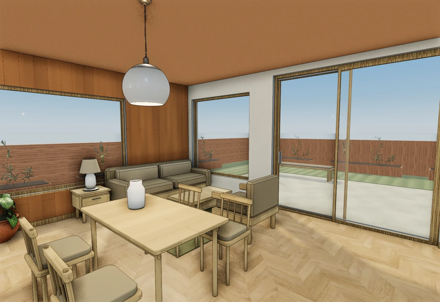 The Garden Room · Proposed scheme A · 3D model
