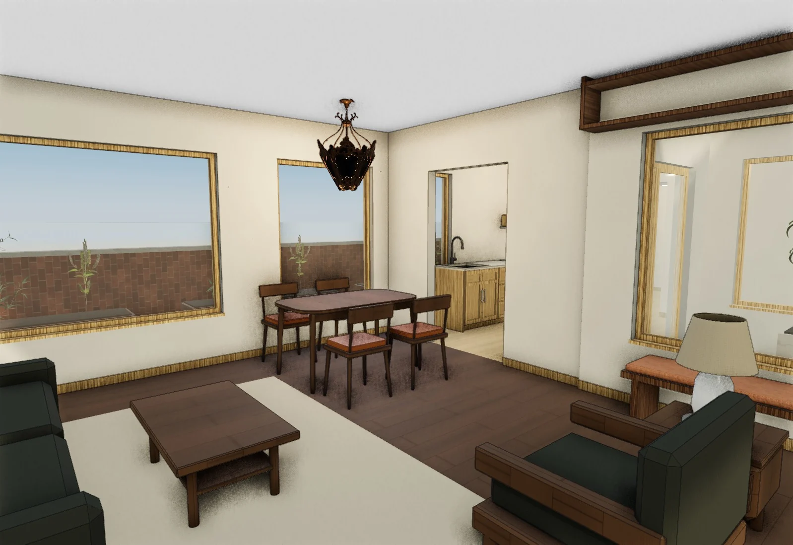 The Sheltered Garden · Proposed scheme B · 3D model
