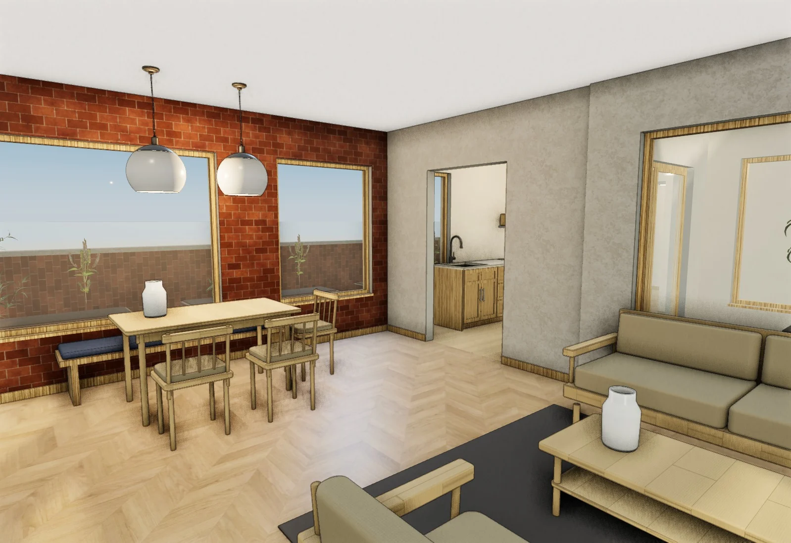 The Sheltered Garden · Proposed scheme A · 3D model