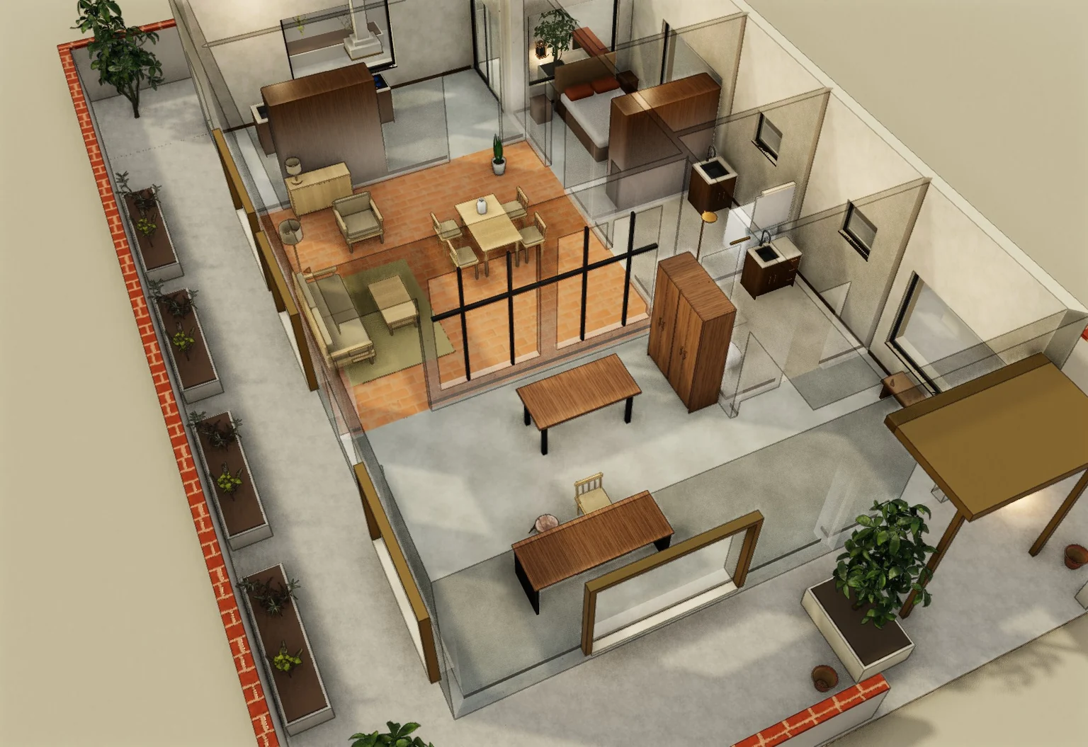 The Workshop Home · Proposal A · 3D model