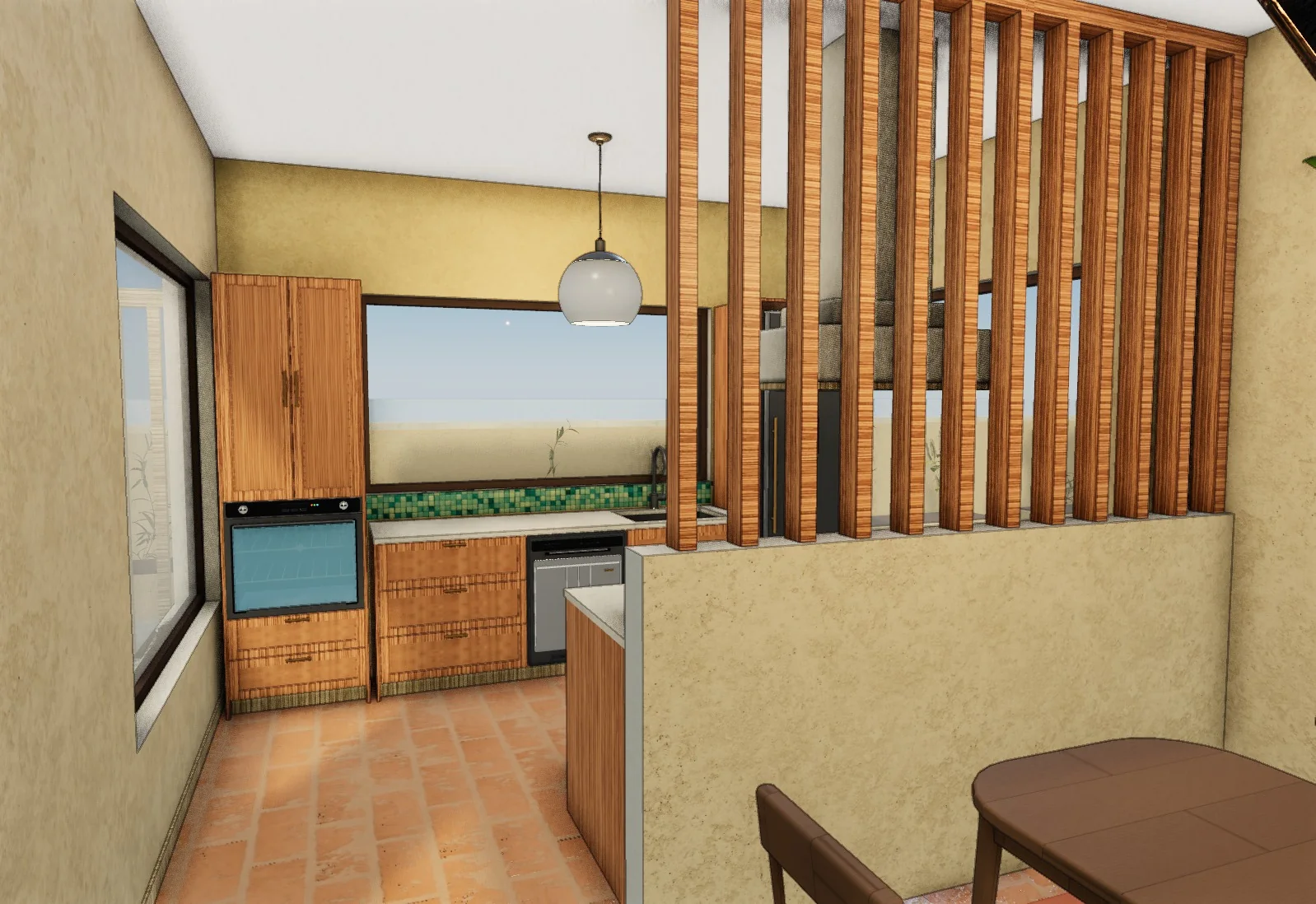 Two Patios · Proposal B · 3D model