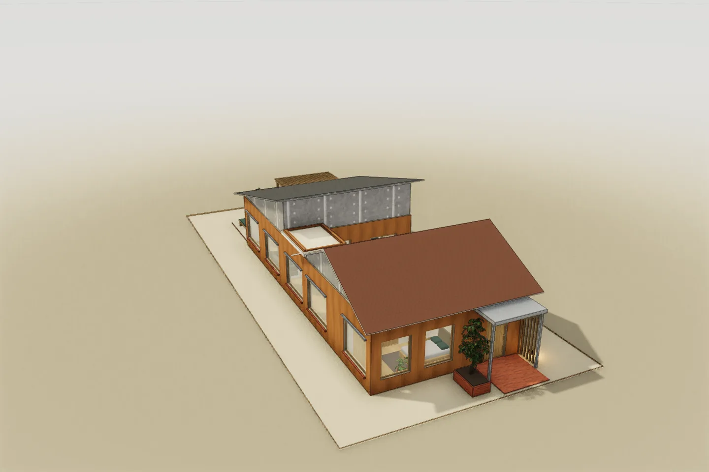 3D model capture of Rooms Along the Yard