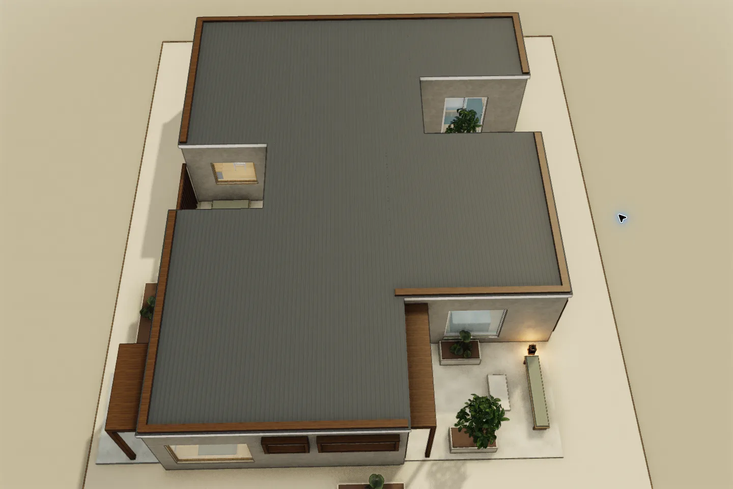 Captura del modelo 3D de Three Small Gardens