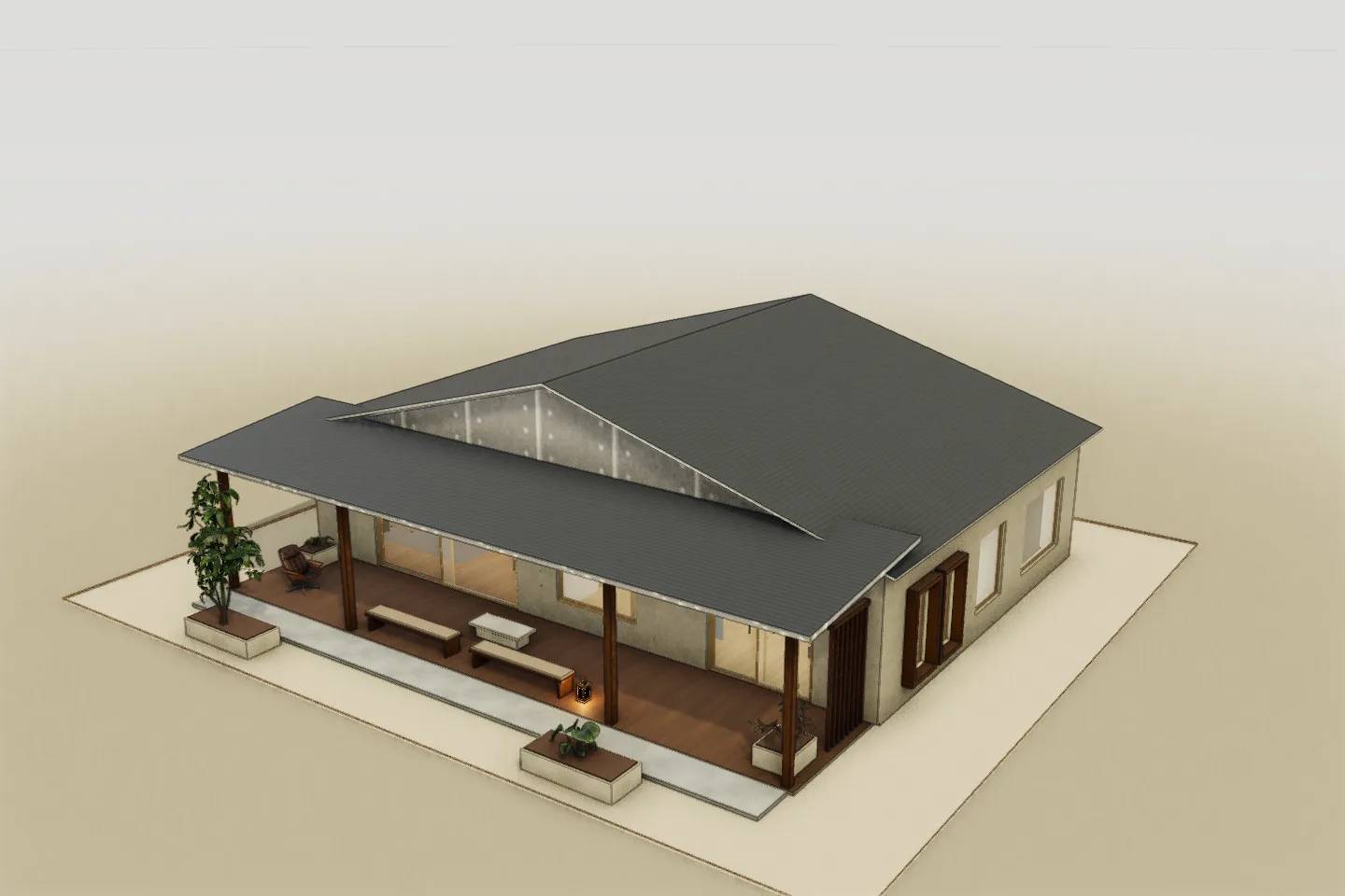 Captura del modelo 3D de Along the Veranda
