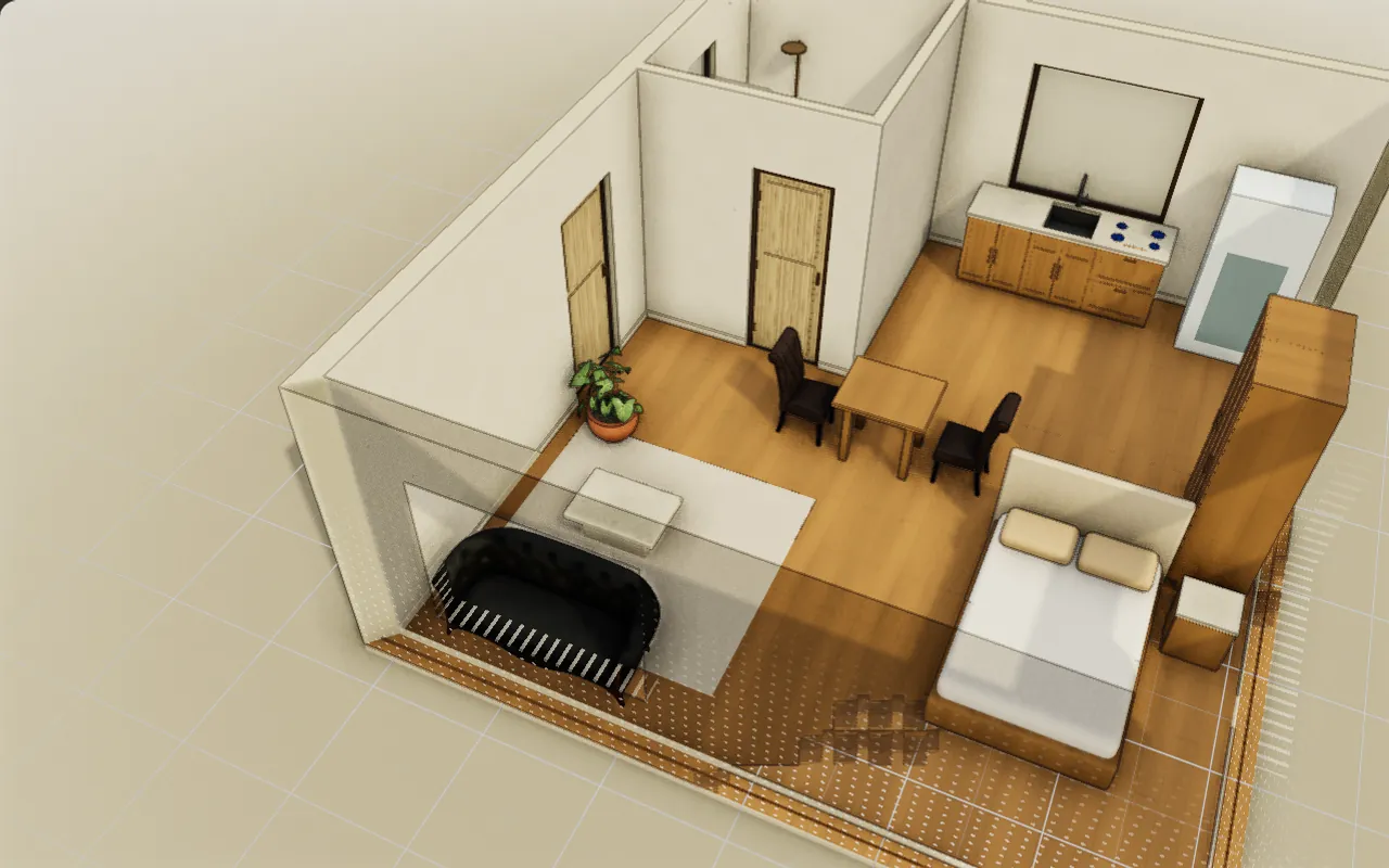 Furniture that fits: detail captured in the sample editor.